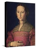 Portrait of Eleanor of Toledo, Wife of Grand Duke Cosimo I De' Medici, C1545-Agnolo Bronzino-Stretched Canvas