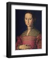 Portrait of Eleanor of Toledo, Wife of Grand Duke Cosimo I De' Medici, C1545-Agnolo Bronzino-Framed Giclee Print