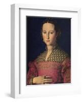 Portrait of Eleanor of Toledo, Wife of Grand Duke Cosimo I De' Medici, C1545-Agnolo Bronzino-Framed Giclee Print