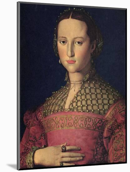 Portrait of Eleanor of Toledo, Wife of Grand Duke Cosimo I De' Medici, C1545-Agnolo Bronzino-Mounted Giclee Print