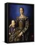 Portrait of Eleanor of Toledo with Her Son Giovanni, Ca 1545-Agnolo Bronzino-Framed Stretched Canvas