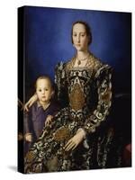 Portrait of Eleanor of Toledo with Her Son Giovanni, Ca 1545-Agnolo Bronzino-Stretched Canvas