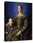 Portrait of Eleanor of Toledo with Her Son Giovanni, Ca 1545-Agnolo Bronzino-Stretched Canvas