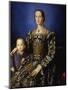 Portrait of Eleanor of Toledo with Her Son Giovanni, Ca 1545-Agnolo Bronzino-Mounted Giclee Print