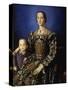 Portrait of Eleanor of Toledo with Her Son Giovanni, Ca 1545-Agnolo Bronzino-Stretched Canvas