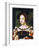 Portrait of Eleanor, Queen of France, C1530-1540-Joos Van Cleve-Framed Giclee Print