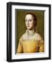 Portrait of Eleanora D'Este, Half-Length, Wearing a Gold Dress-Alessandro Allori-Framed Giclee Print