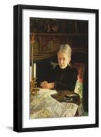 Portrait of Elena Osipovna Likhacheva (1836-1904) Writer and Social Activist, 1892-Nikolai Nikolaevich Ge-Framed Giclee Print