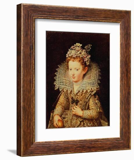 Portrait of Eleonora De Gonzaga Mantua (1598-1655) as a Child-Frans II Pourbus-Framed Giclee Print