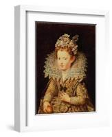 Portrait of Eleonora De Gonzaga Mantua (1598-1655) as a Child-Frans II Pourbus-Framed Giclee Print