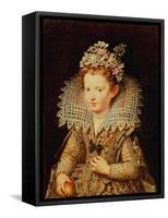 Portrait of Eleonora De Gonzaga Mantua (1598-1655) as a Child-Frans II Pourbus-Framed Stretched Canvas