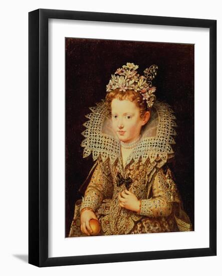 Portrait of Eleonora De Gonzaga Mantua (1598-1655) as a Child-Frans II Pourbus-Framed Giclee Print