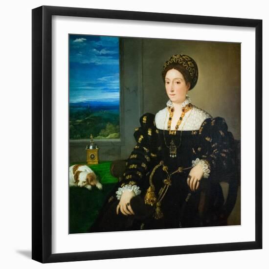 Portrait of Eleonora Gonzaga, 1537 circa (Oil on Canvas)-Titian (c 1488-1576)-Framed Giclee Print