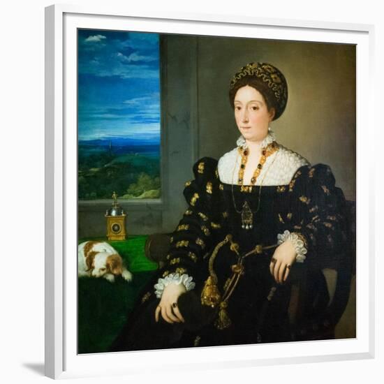 Portrait of Eleonora Gonzaga, 1537 circa (Oil on Canvas)-Titian (c 1488-1576)-Framed Giclee Print