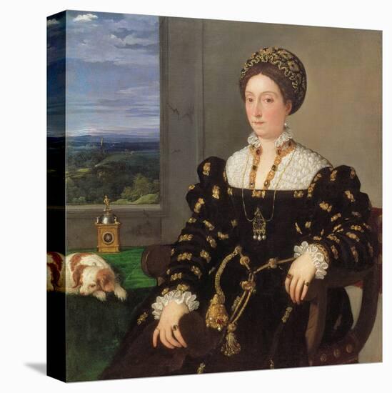 Portrait of Eleonora Gonzaga Della Rovere, 1536 (Oil on Canvas)-Titian (c 1488-1576)-Stretched Canvas