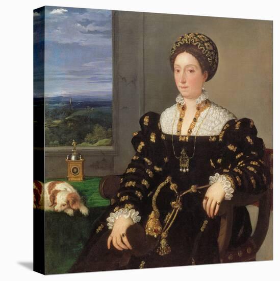 Portrait of Eleonora Gonzaga Della Rovere, 1536 (Oil on Canvas)-Titian (c 1488-1576)-Stretched Canvas