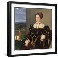 Portrait of Eleonora Gonzaga Della Rovere, 1536 (Oil on Canvas)-Titian (c 1488-1576)-Framed Giclee Print