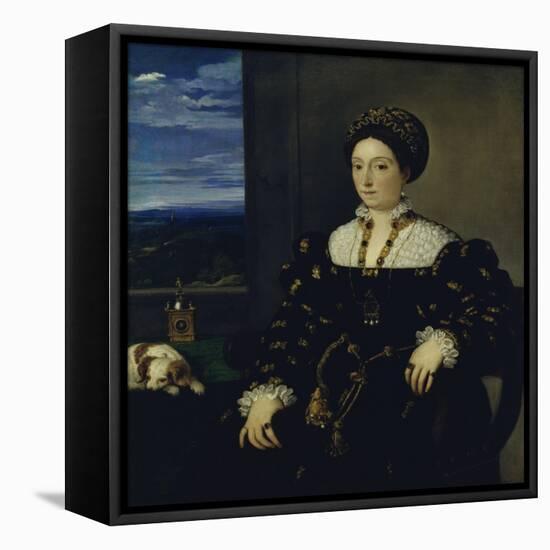 Portrait of Eleonora Gonzaga Della Rovere-Titian (Tiziano Vecelli)-Framed Stretched Canvas