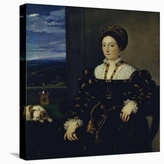 Portrait of Eleonora Gonzaga Della Rovere-Titian (Tiziano Vecelli)-Stretched Canvas