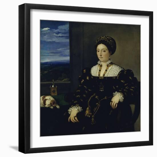 Portrait of Eleonora Gonzaga Della Rovere-Titian (Tiziano Vecelli)-Framed Giclee Print