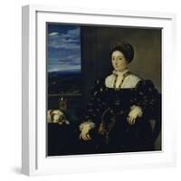 Portrait of Eleonora Gonzaga Della Rovere-Titian (Tiziano Vecelli)-Framed Giclee Print