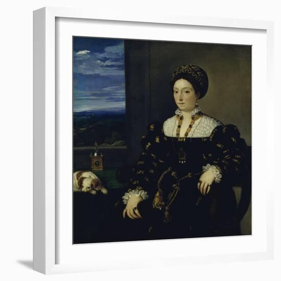 Portrait of Eleonora Gonzaga Della Rovere-Titian (Tiziano Vecelli)-Framed Giclee Print