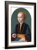 Portrait of Elisabeth Bellinghausen, 1538-39-Bartholomaeus Bruyn-Framed Giclee Print