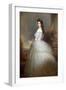 Portrait of Elisabeth De Wittelsbach (1837-1898) (Sissi), Imperator of Austria (1854-1898) and Quee-Franz Xaver Winterhalter-Framed Giclee Print