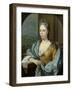 Portrait of Elisabeth Van Riebeeck, Daughter of Abraham Van Riebeeck, Wife of Gerard Van Oosten-Nicolaas Verkolje-Framed Art Print