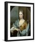 Portrait of Elisabeth Van Riebeeck, Daughter of Abraham Van Riebeeck, Wife of Gerard Van Oosten-Nicolaas Verkolje-Framed Art Print