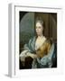 Portrait of Elisabeth Van Riebeeck, Daughter of Abraham Van Riebeeck, Wife of Gerard Van Oosten-Nicolaas Verkolje-Framed Art Print