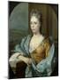 Portrait of Elisabeth Van Riebeeck, Daughter of Abraham Van Riebeeck, Wife of Gerard Van Oosten-Nicolaas Verkolje-Mounted Art Print