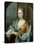 Portrait of Elisabeth Van Riebeeck, Daughter of Abraham Van Riebeeck, Wife of Gerard Van Oosten-Nicolaas Verkolje-Stretched Canvas