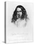 Portrait of Elizabeth Barrett Browning (1806-61) in 1859, Engraved by G. Cook-Field Talfourd-Stretched Canvas