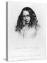 Portrait of Elizabeth Barrett Browning (1806-61) in 1859, Engraved by G. Cook-Field Talfourd-Stretched Canvas