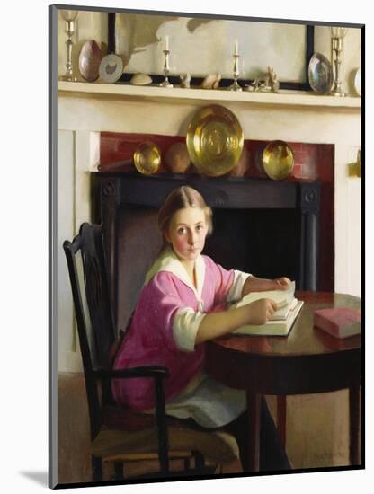 Portrait of Elizabeth Blaney, 1916-William McGregor Paxton-Mounted Giclee Print