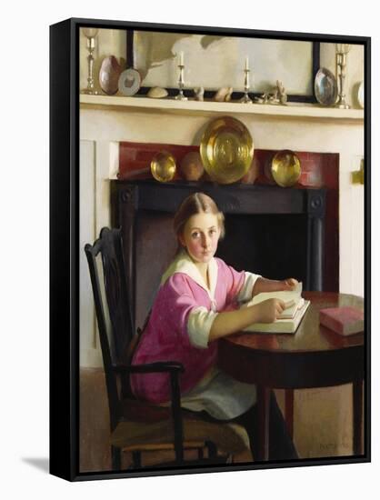 Portrait of Elizabeth Blaney, 1916-William McGregor Paxton-Framed Stretched Canvas