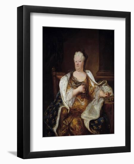 Portrait of Elizabeth Charlotte of Bavaria, Princess Palatine by Hyacinthe Rigaud-null-Framed Giclee Print