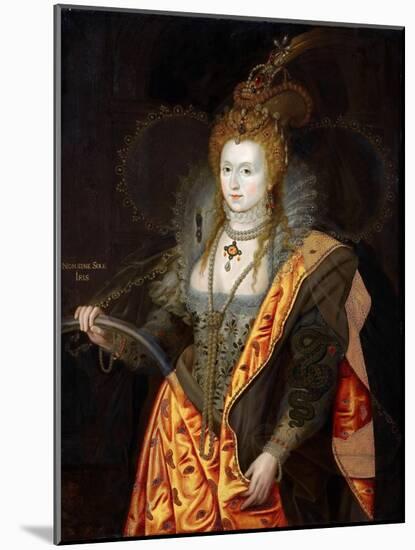 Portrait of Elizabeth I of England, in Ballet Costume as Iris-George Peter Alexander Healy-Mounted Giclee Print
