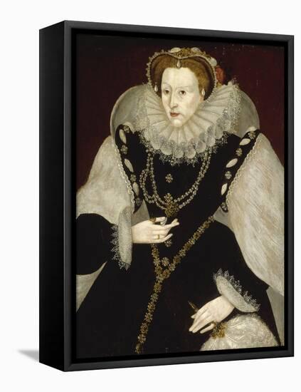 Portrait of Elizabeth I-Georg Gower-Framed Stretched Canvas