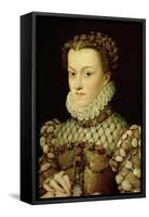 Portrait of Elizabeth of Austria Queen of France, circa 1570-Francois Clouet-Framed Stretched Canvas