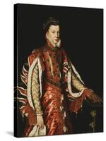 Portrait of Elizabeth of Valois, Queen of Spain-Antonis Mor-Stretched Canvas