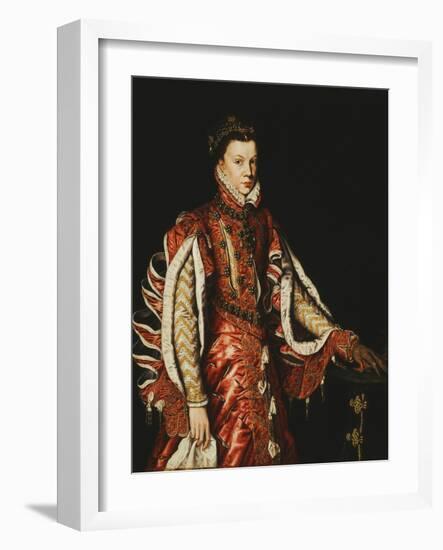 Portrait of Elizabeth of Valois, Queen of Spain-Antonis Mor-Framed Giclee Print