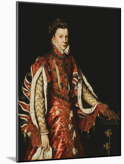 Portrait of Elizabeth of Valois, Queen of Spain-Antonis Mor-Mounted Giclee Print