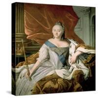 Portrait of Elizabeth Petrovna Empress of Russia, circa 1750-null-Stretched Canvas