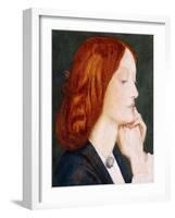 Portrait of Elizabeth Siddal, in Profile to the Right-Dante Gabriel Rossetti-Framed Giclee Print