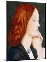 Portrait of Elizabeth Siddal, in Profile to the Right-Dante Gabriel Rossetti-Mounted Giclee Print