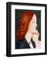 Portrait of Elizabeth Siddal, in Profile to the Right-Dante Gabriel Rossetti-Framed Giclee Print