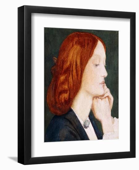 Portrait of Elizabeth Siddal, in Profile to the Right-Dante Gabriel Rossetti-Framed Giclee Print