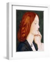 Portrait of Elizabeth Siddal, in Profile to the Right-Dante Gabriel Rossetti-Framed Giclee Print